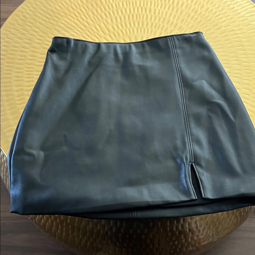 Hollister Black Leather Pencil Skirt